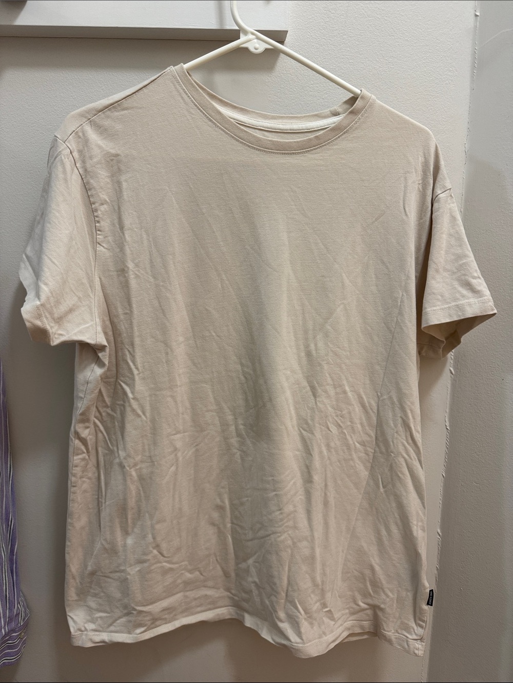 Kenneth Cole Men's Short Sleeve Crew Tee in Light Beige